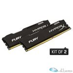 8GB (2x4GB) HyperX Fury Black DDR4, 2400MHZ, CL15, 1.2V, 288