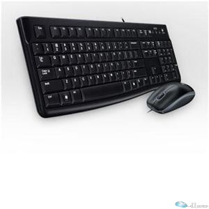 MK120 Corded Keyboard and Mouse Combo - Keyboard, Mouse - QWERTY - Optical - Wir